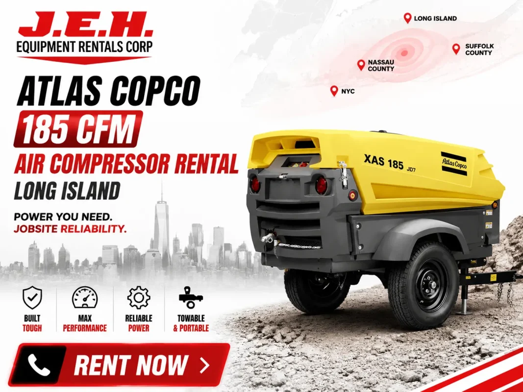 185 CFM air compressor rental Long Island