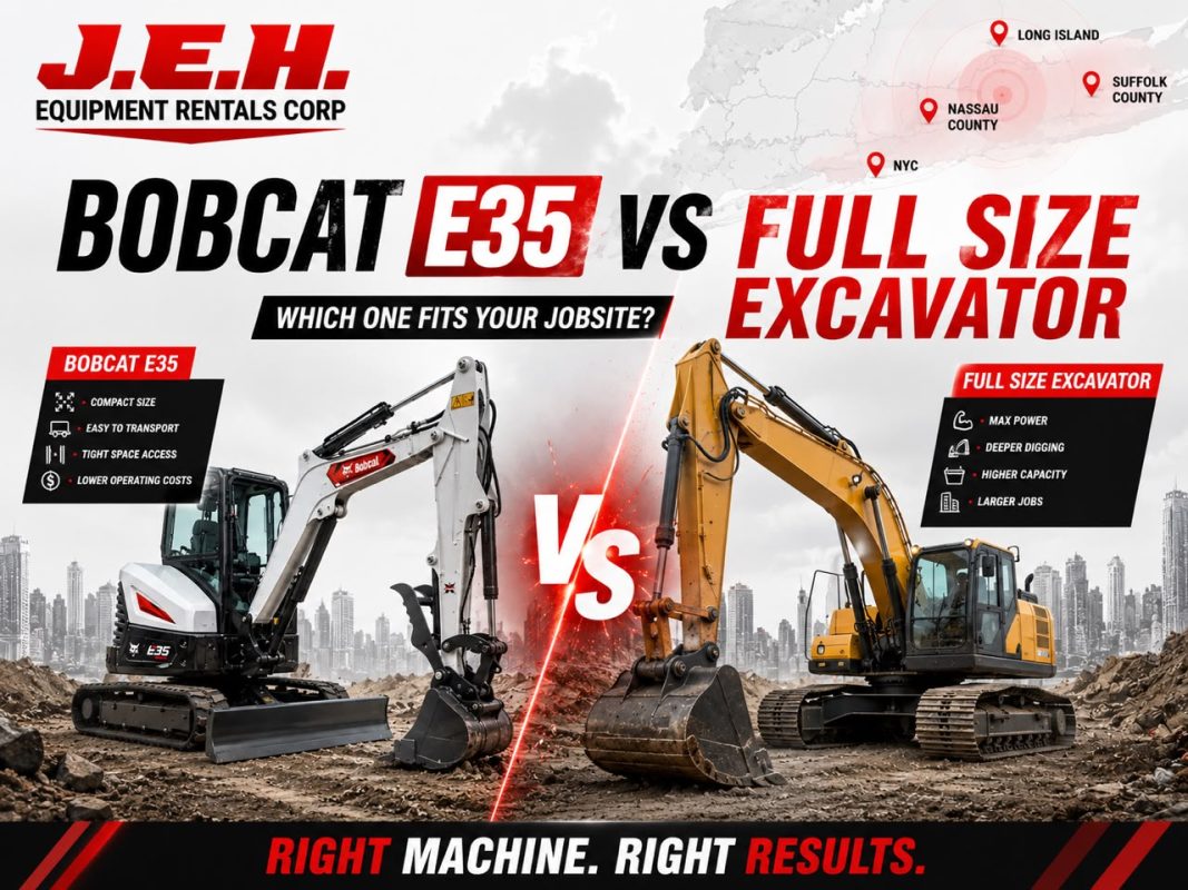 bobcat e35 vs full size excavator