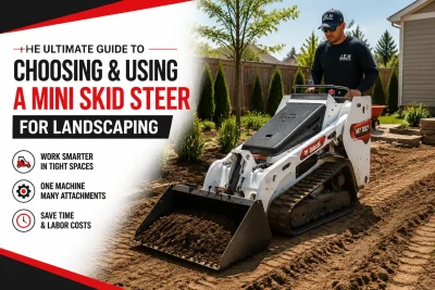 using a mini skid steer for landscaping