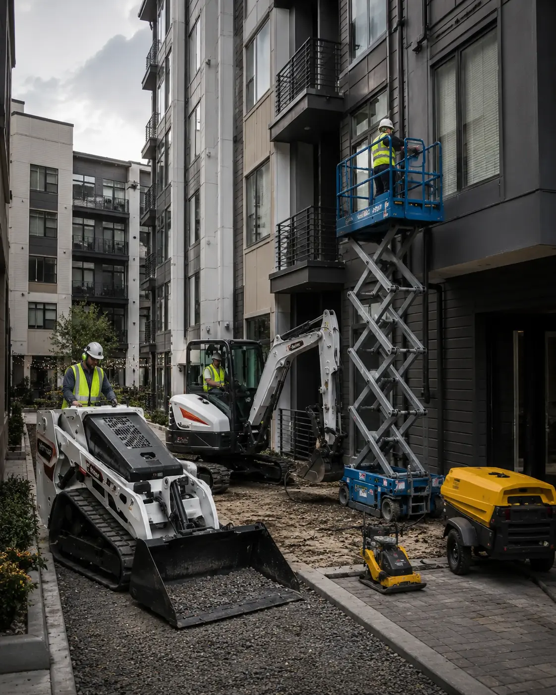 tight access equipment rental NYC
