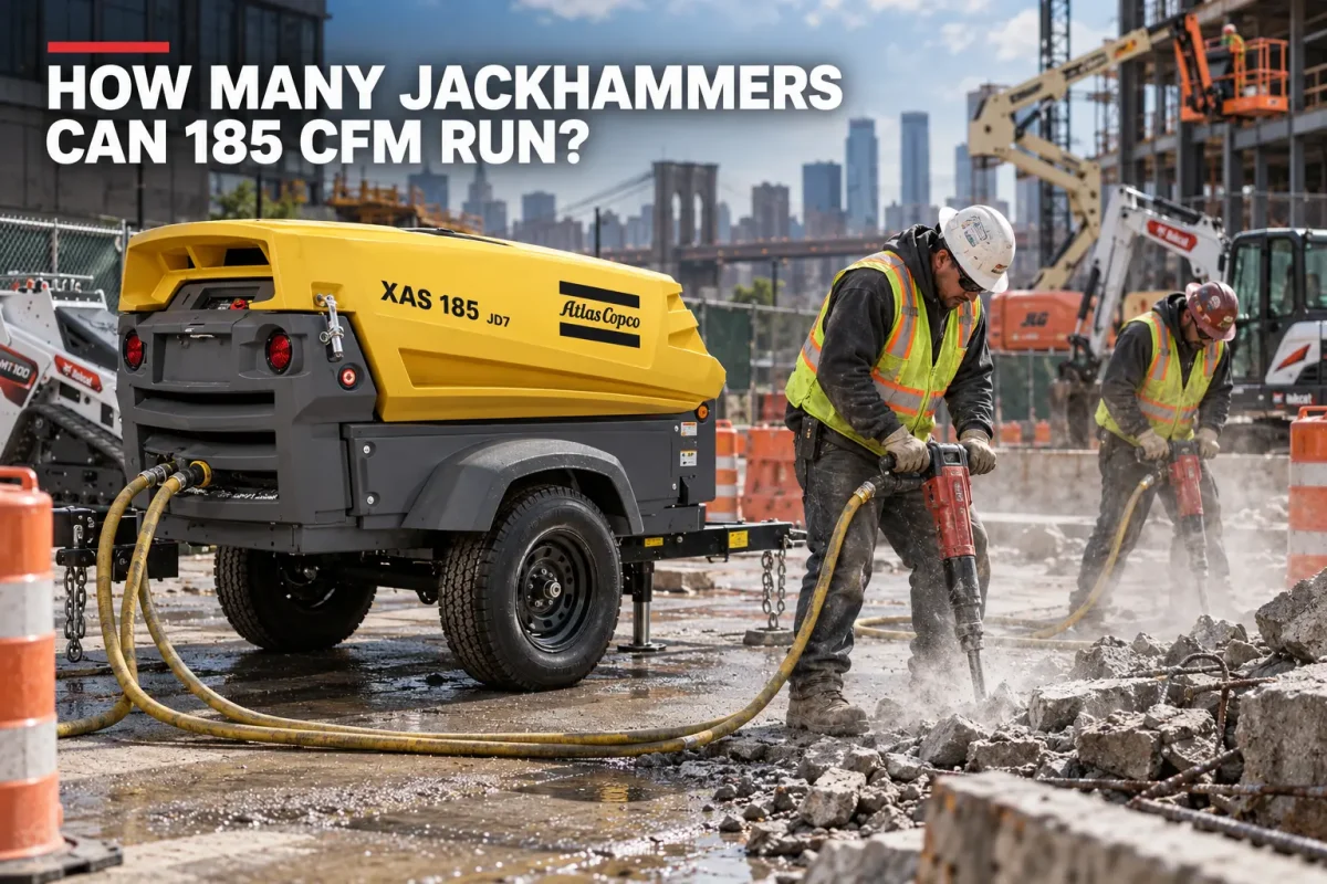 185 CFM compressor for jackhammer