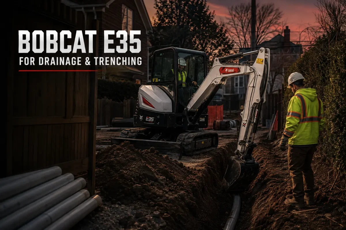Bobcat E35 for trenching