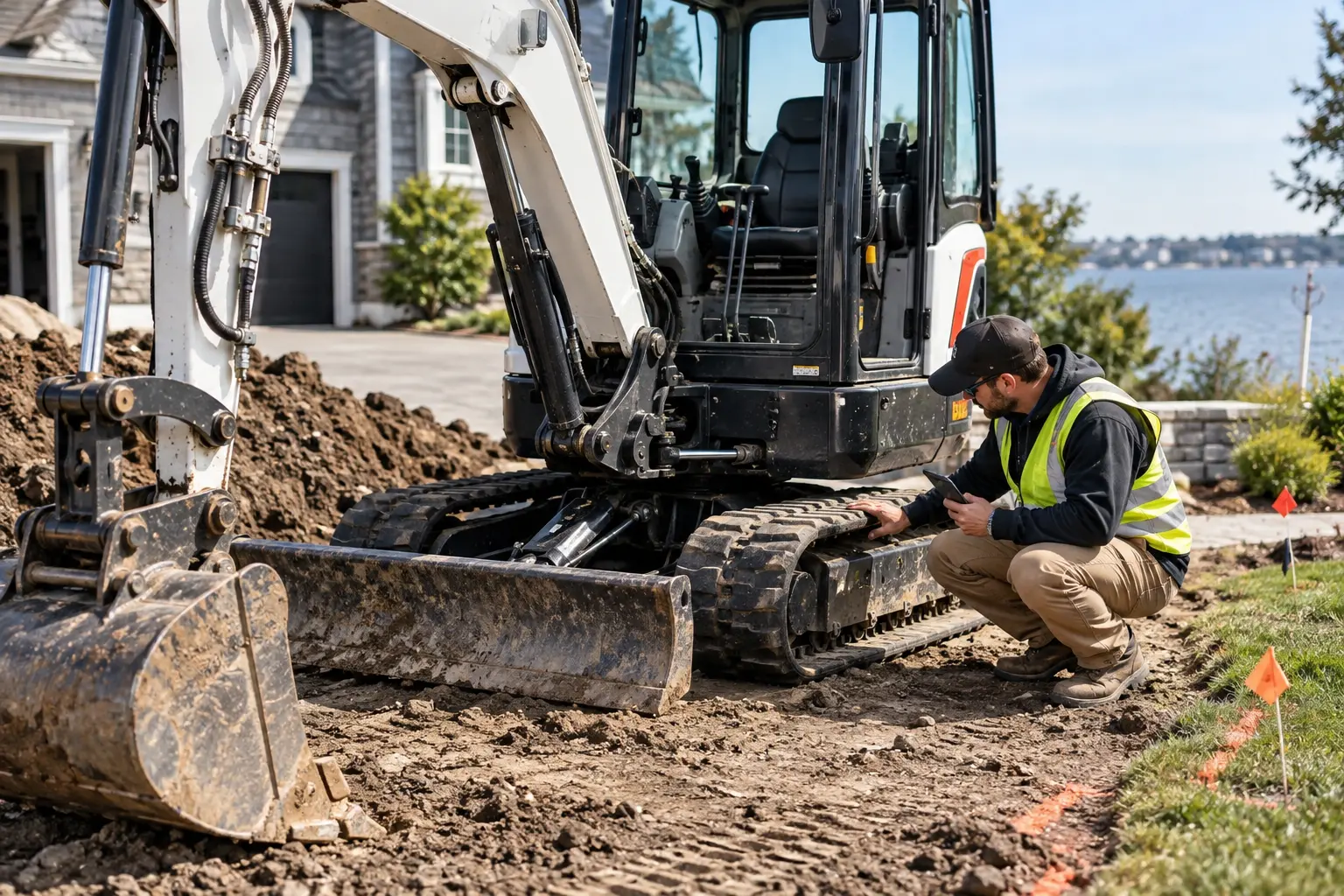Bobcat E35 mini excavator rental Long Island