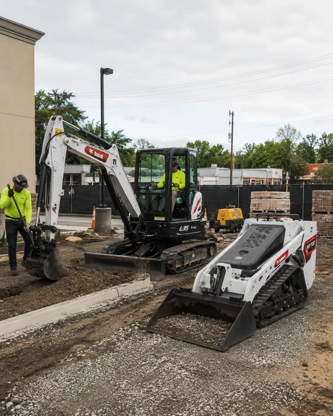 Bobcat E35 mini excavator rental in Westbury NY