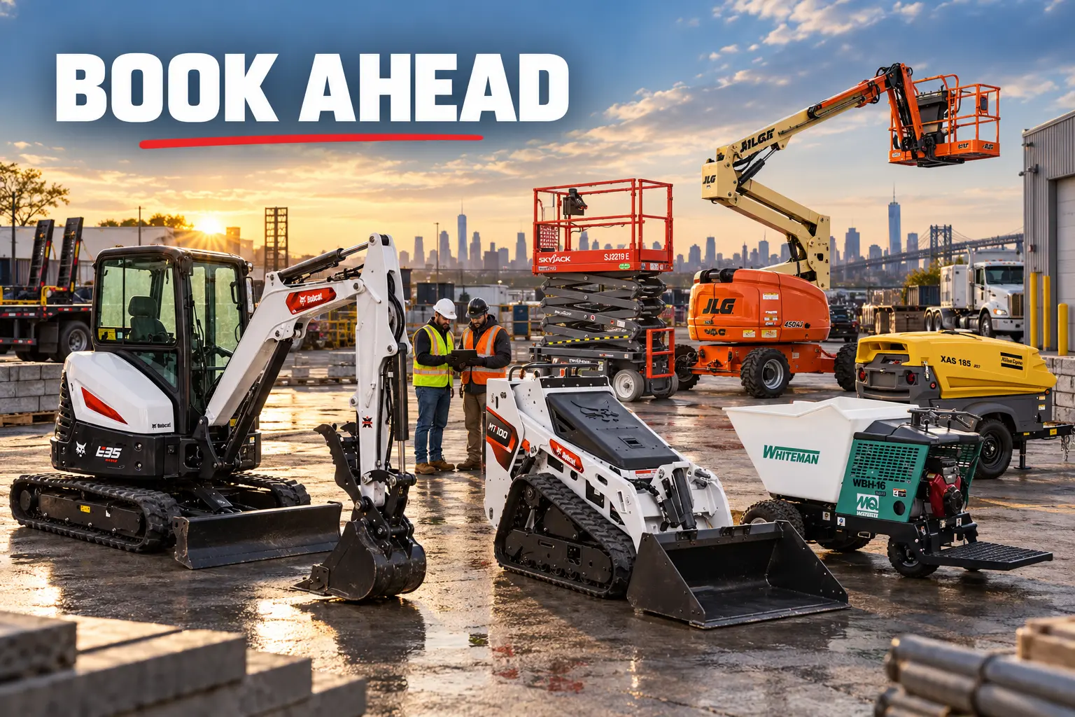how far in advance to rent equipment