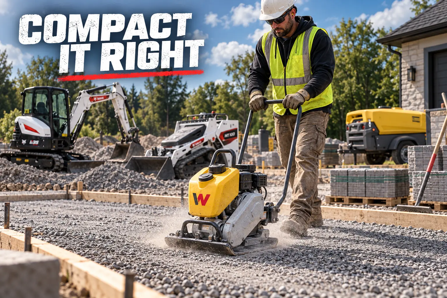 how many passes with a plate compactor