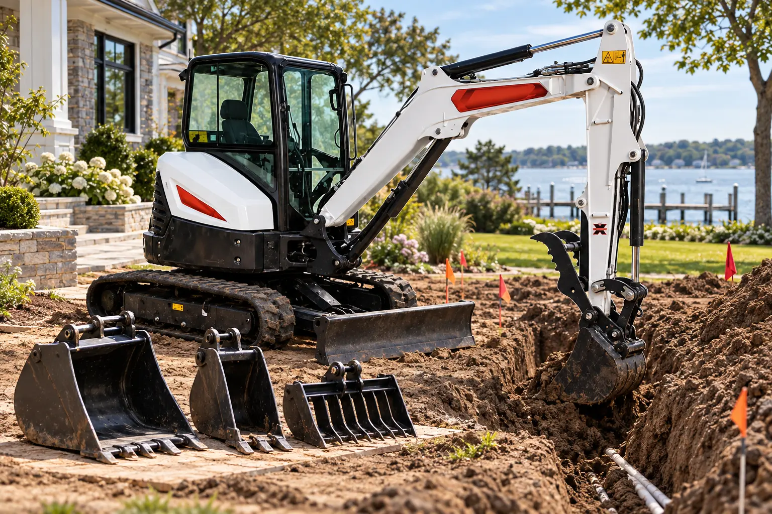mini excavator delivery Nassau County Suffolk County