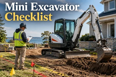 mini excavator rental checklist