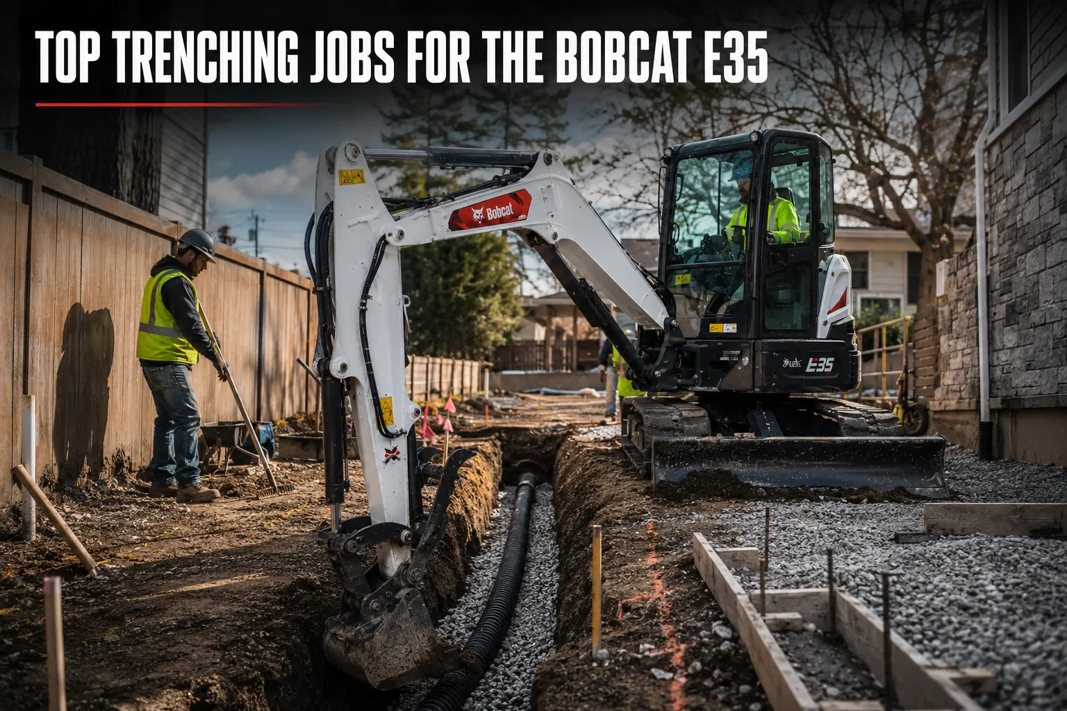 obcat E35 mini excavator rental Long Island