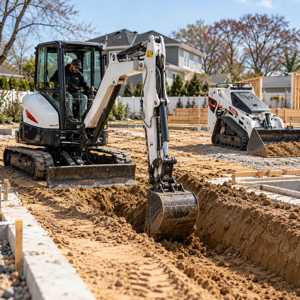 Excavation and site prep, done with the right sized machine